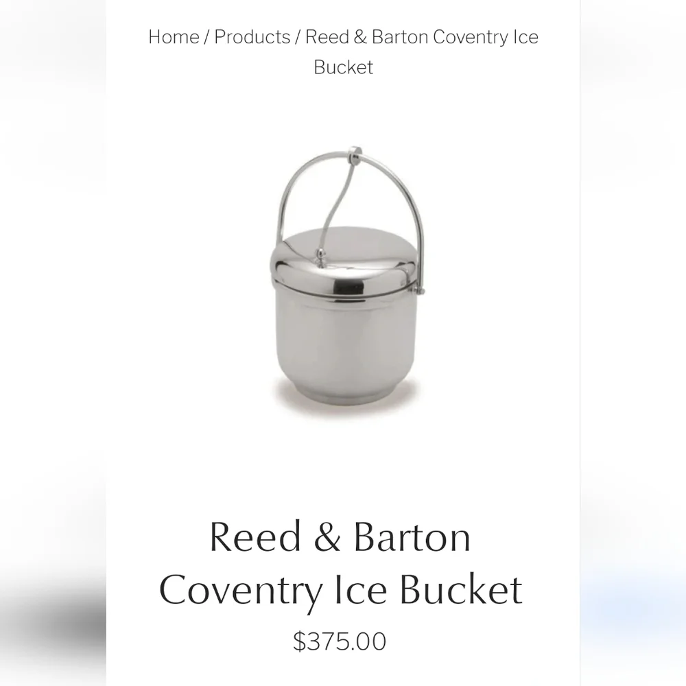 Vintage Reed & Barton silverplated insulated bucket with swing lid